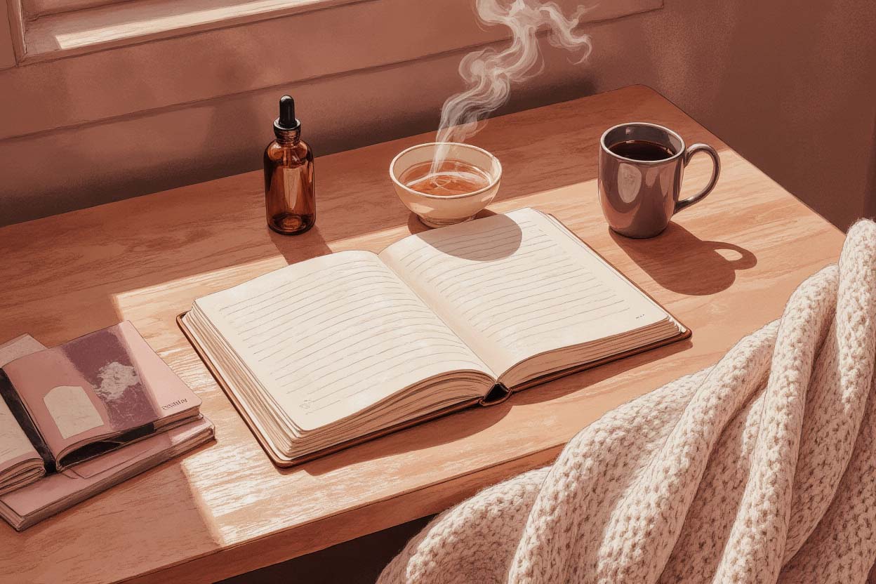 The Regulation Reset – calm nervous system toolkit flatlay